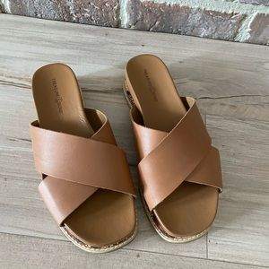 Treasure & Bond Tan Leather Slide